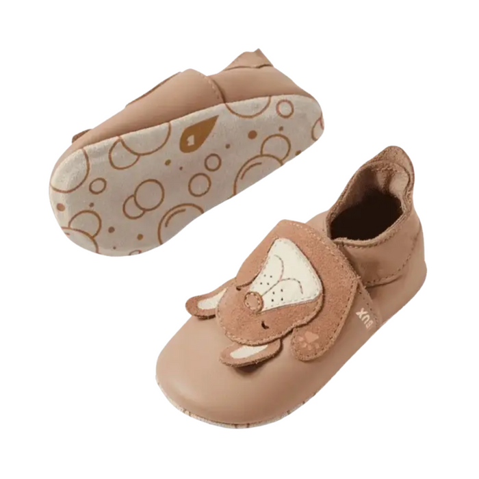 Bobux - Soft Soles Peeking Puppy - Warm Taupe