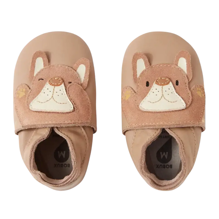 Bobux - Soft Soles Peeking Puppy - Warm Taupe