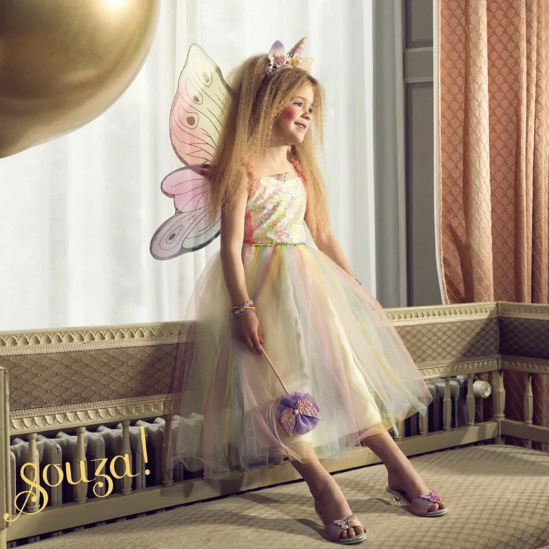 Souza - Slipper met hoge hak regenboog met vlinder