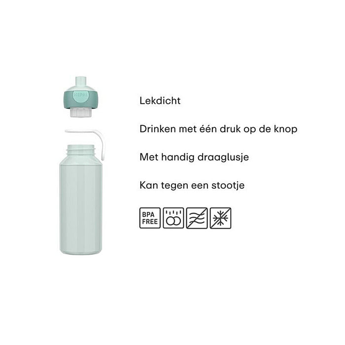 Mepal - Little Dutch - drinkfles pop-up campus 400 ml - Fairy garden