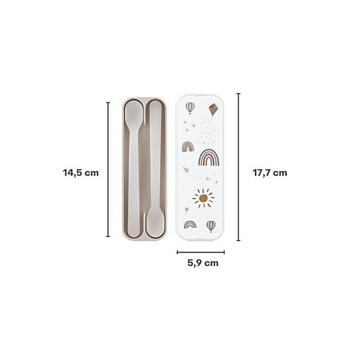 Mepal - Little Dutch - set babylepel mio 2 stuks - Sunshine & rainbow