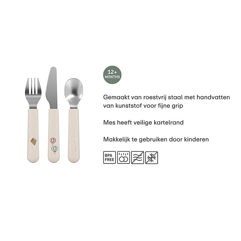 Mepal - Little Dutch - kinderbestekset mio 3-delig - Safari Friends