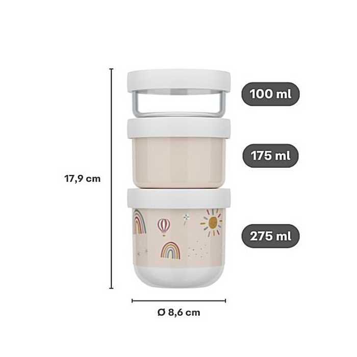 Mepal - Little Dutch - Snackbox stack mio 3-delig - Forest friends