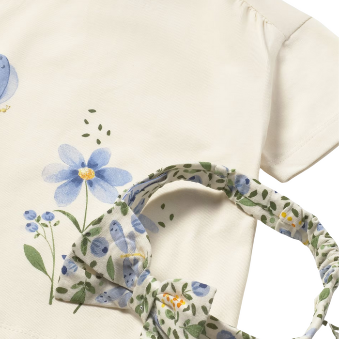 Mayoral - T-shirt met bedrukte haarband voor baby