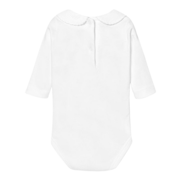 Babidu - Body met lange mouwen en kraagje - Wit