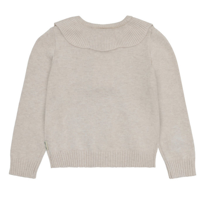 Hust and Claire - Camilia flower emb. - Wheat Melange