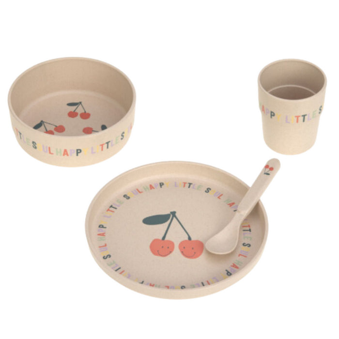 Lassig - Dish Set PP/Cellulose Happy Fruits Cherry