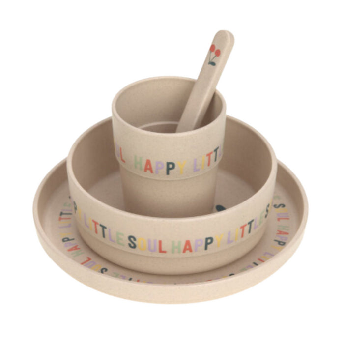 Lassig - Dish Set PP/Cellulose Happy Fruits Cherry