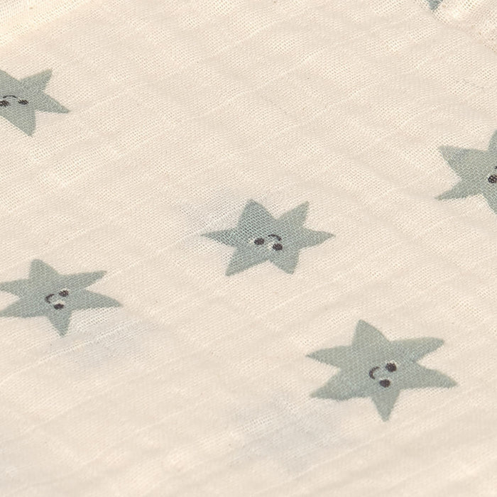 Lassig - Swaddle & Burp Blanket M 3 pcs Tiny team Granite green (60 x 60 cm)