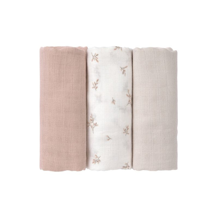 Lassig - Swaddle & Burp Blanket L Miracle of Nature Leaves (80x80cm)