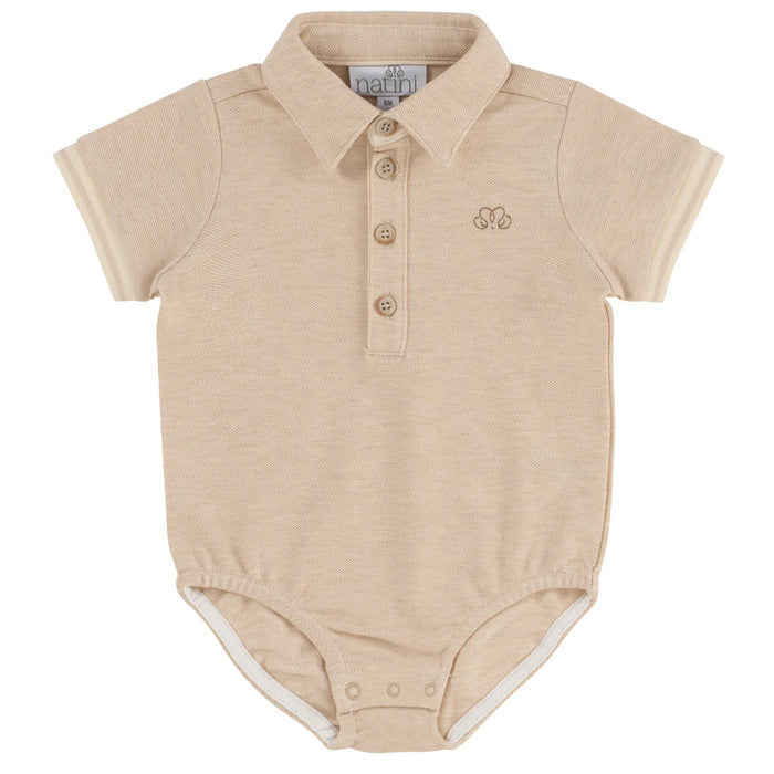 Natini - Polo Body Maxime - Melange Beige