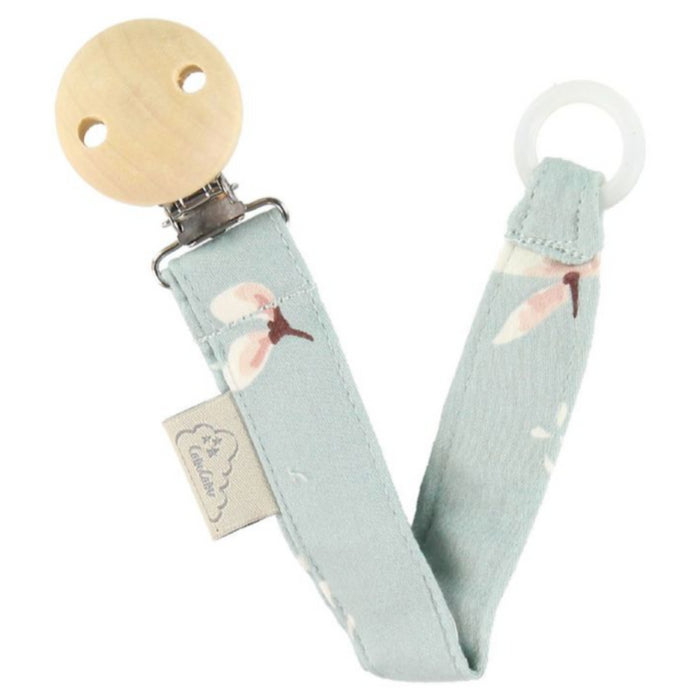 Camcam - Pacifier Holder - Gots P63 Winflower Blue