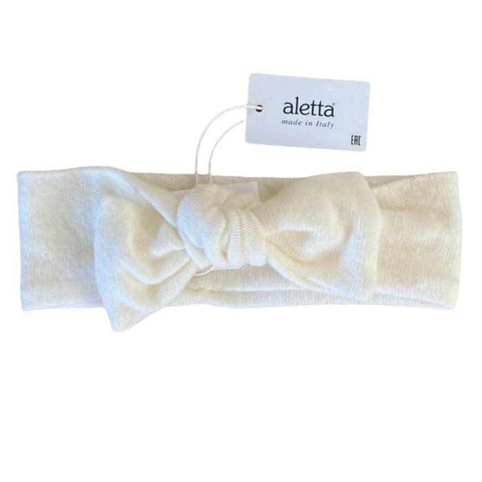 Aletta - Haarband met strik in ecru