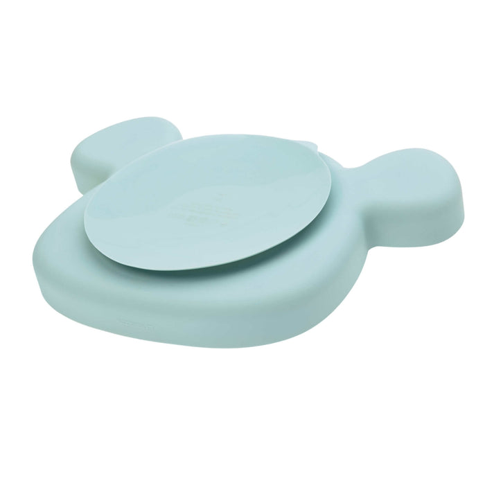 Lassig - Section Plate Silicone Little Chums Mouse blue