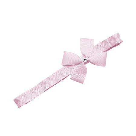 Prinsessefin - Haarbandje strik met Swarovski diamant, Cornelia Icy Pink