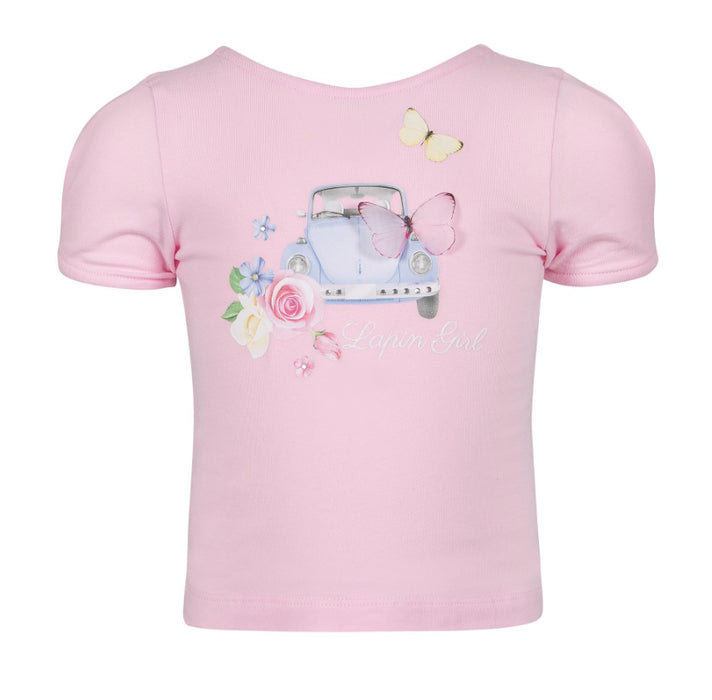 Lapin House - T-shirt in roze met auto