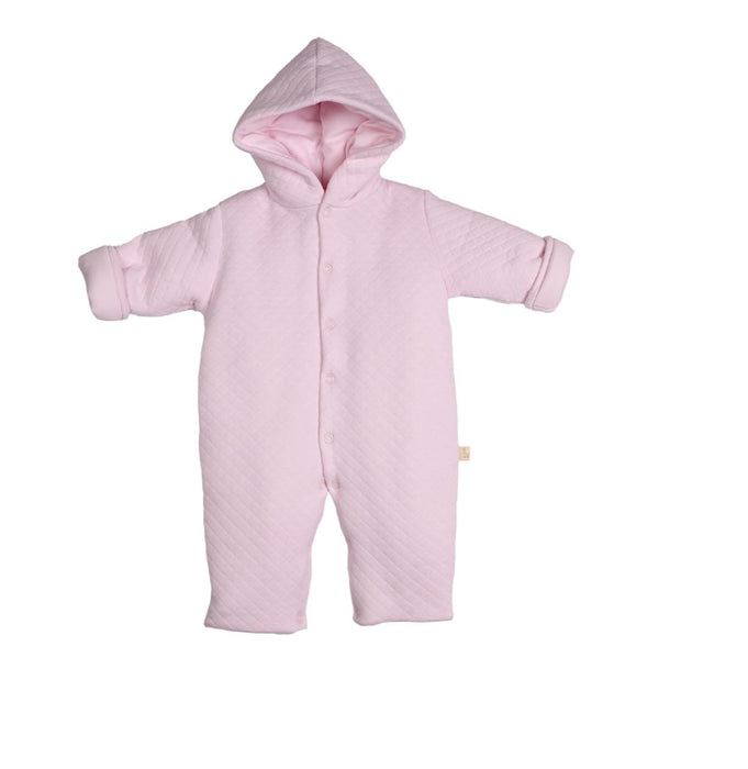Baby Gi - Baby Jumpsuit zonder voeten roze gewafeld
