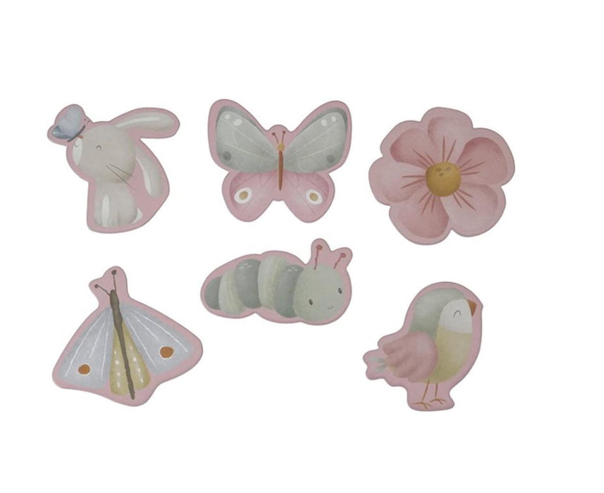 LD - 6 in 1 Vormen Puzzels Flowers & Butterflies