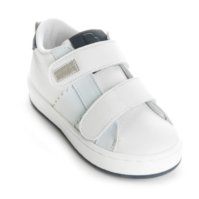 Babywalker - Sneaker in wit Leder met velcro