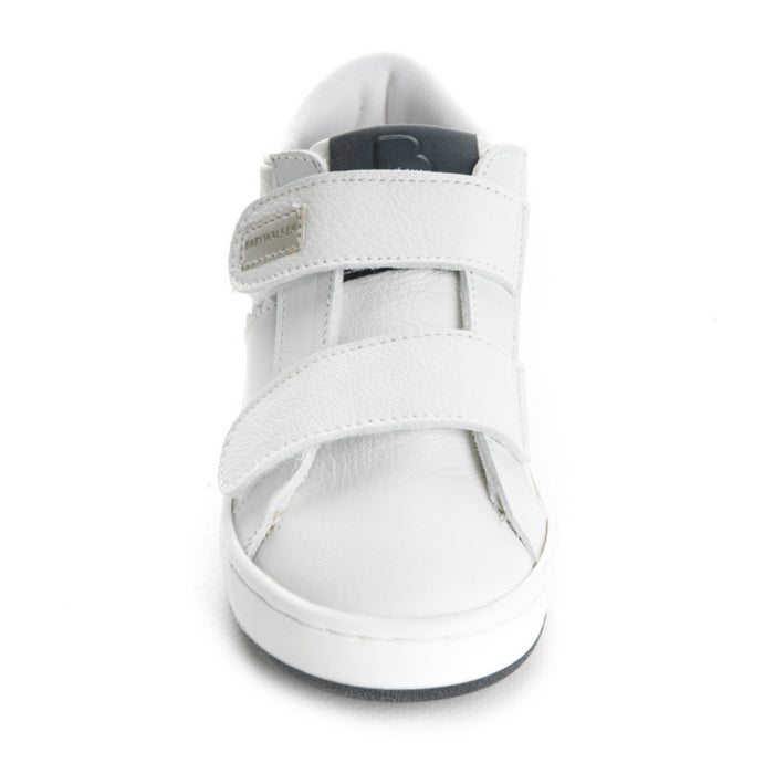 Babywalker - Sneaker in wit Leder met velcro