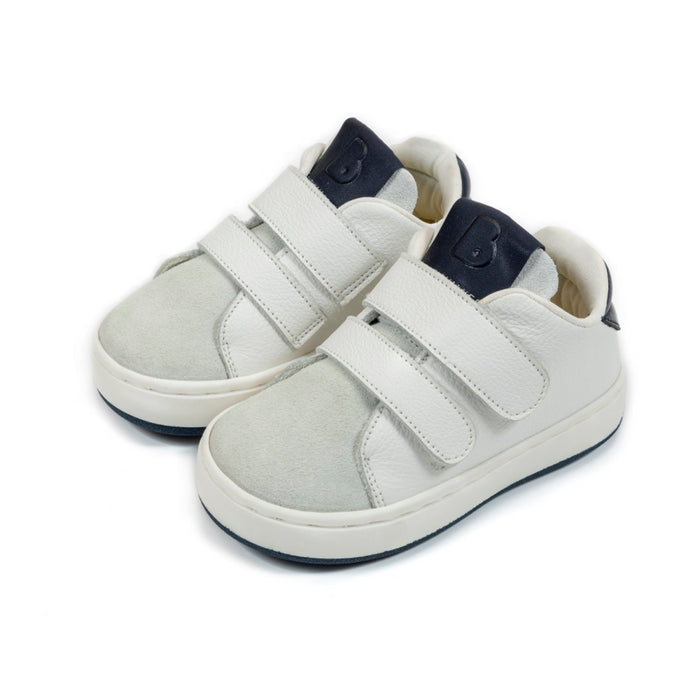 Babywalker - Sneaker in wit Leder met velcro