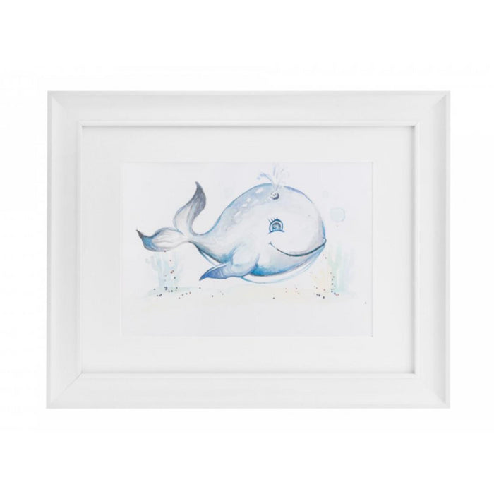 Caramella - Kader in wit met dolfijn in blauw 37 x 47