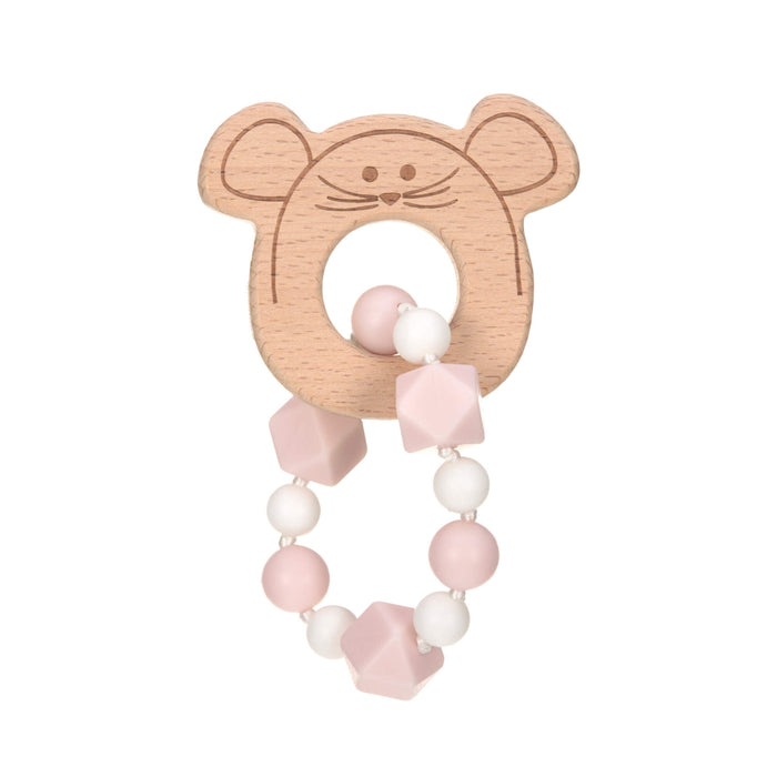 Lassig - Bijtring Bracelet"" Wood/Silicone Little Chums Mouse