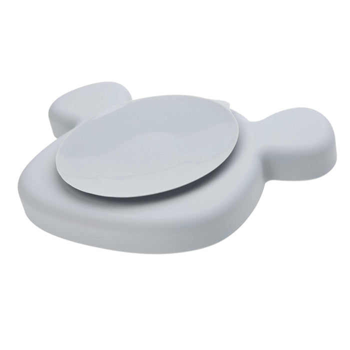 Lassig - Section Plate Silicone Little Chums Mouse grey