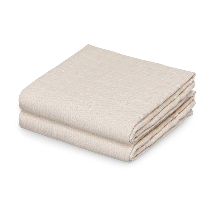 Camcam - Muslin Cloth, Printed - Gots - 2 Pack 70x70 - Light Sand