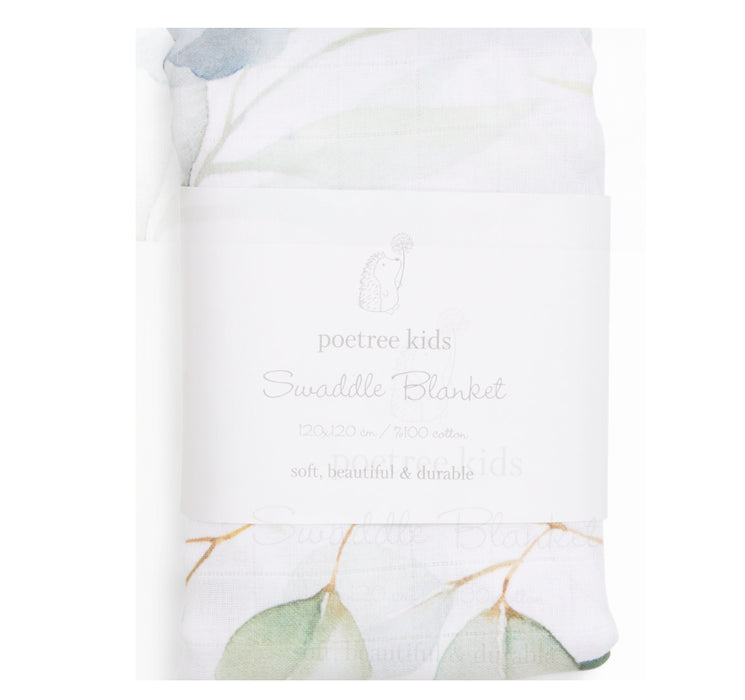 Poetree - Swaddle (120x120) -  Botanical Print