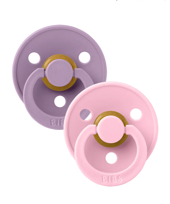 Bibs - Fopspeen Natuurrubber - Blister Lavender / Baby Pink - T1