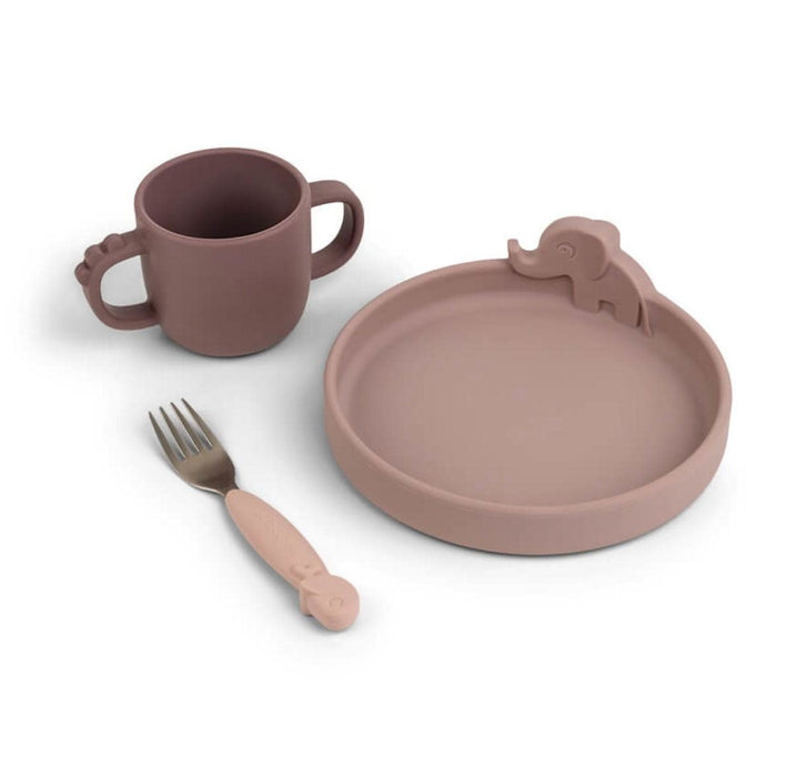 Done by Deer - Peekaboo dinner set. Deer friends. Powder