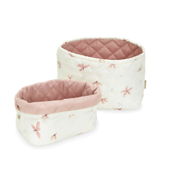 Camcam - Quilted storage basket. set of 2 - Windflower Cream