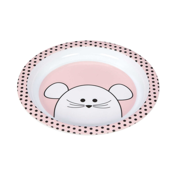 Lassig - Plate Melamine/Silicone Little Chums Mouse