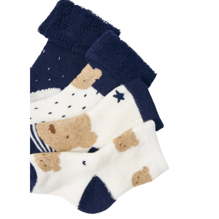 Mayoral - Set van 4 paar kousjes blauw