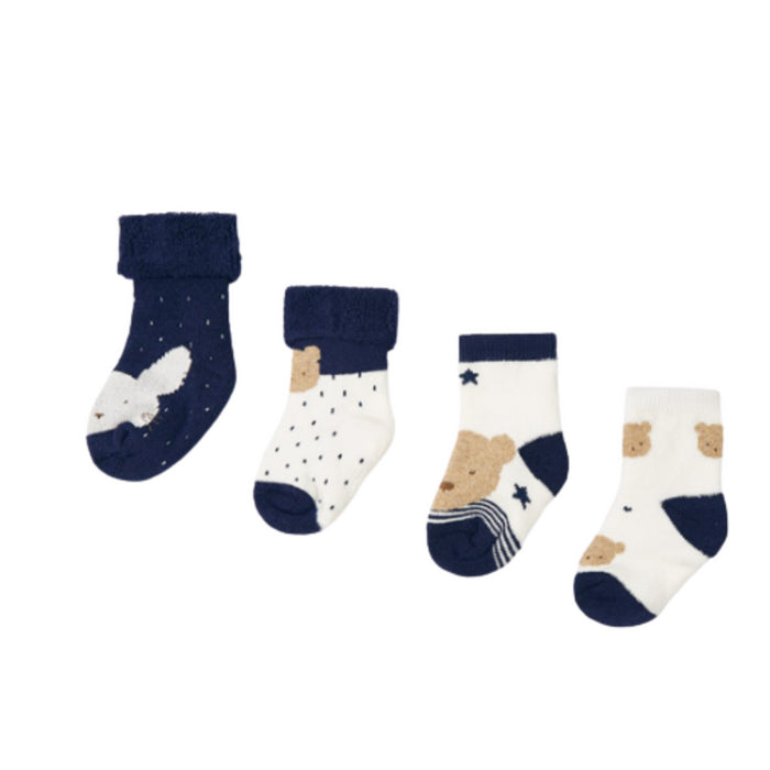 Mayoral - Set van 4 paar kousjes blauw