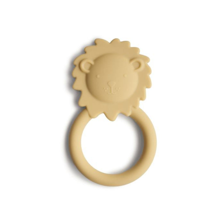 Mushie - Bijtring Lion - Soft Yellow