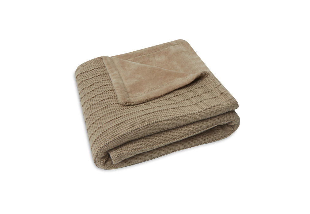 Deken Wieg Velvet Pure Knit - Biscuit - GOTS