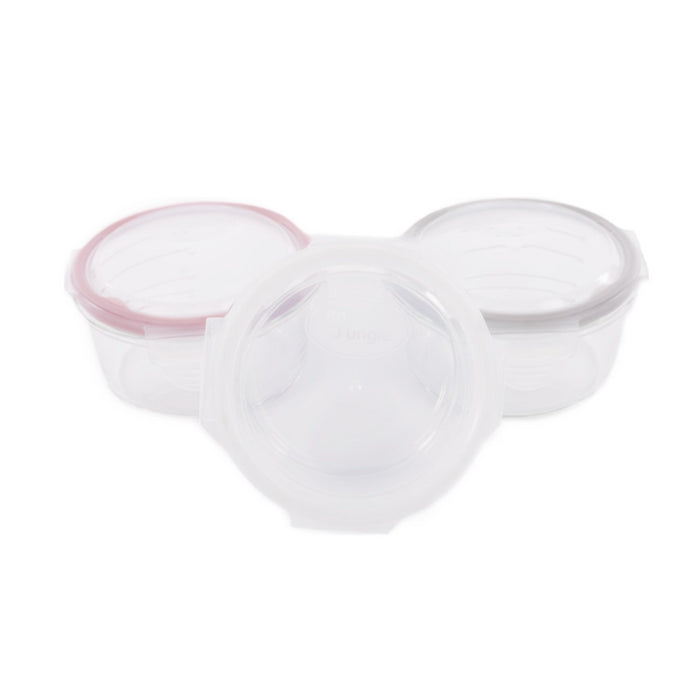 Bo Jungle - B-Bowls Glass White-Grey-Pink (3pcs)