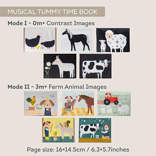 Taf Toys - Farm musical tummy boek