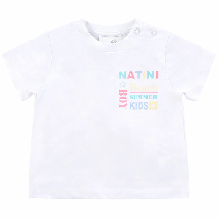 Natini - T-shirt beach wit
