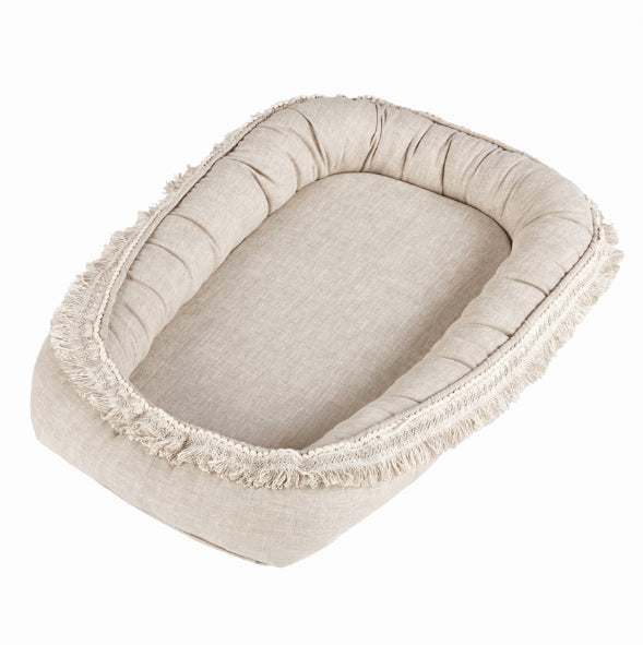 Cotton & Sweets - Boho Baby nest Natural Linnen