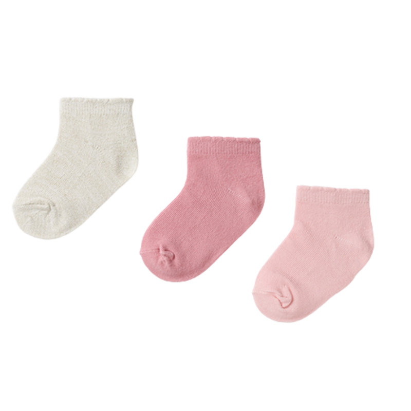 Mayoral - Set van 3 paar kousen beige en blush