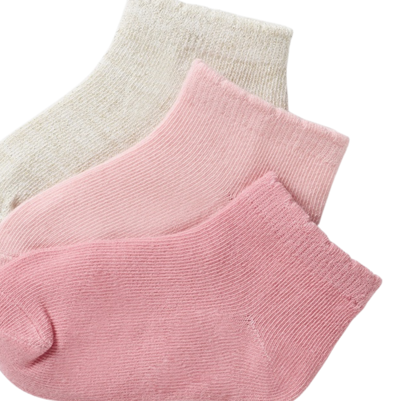 Mayoral - Set van 3 paar kousen beige en blush