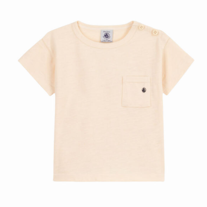 Petit Bateau - T-shirt met korte mouwen in gevlamde jersey