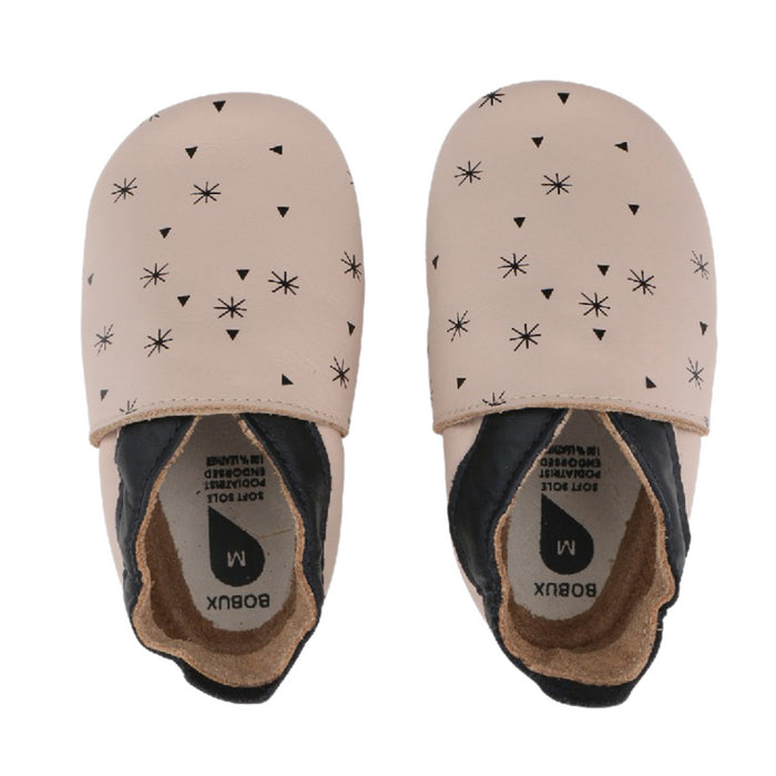 Bobux - Soft Soles - Snowflakes Beige