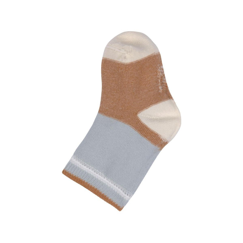 Lassig - Socks GOTS 3 pcs. assorted light blue/ caramel