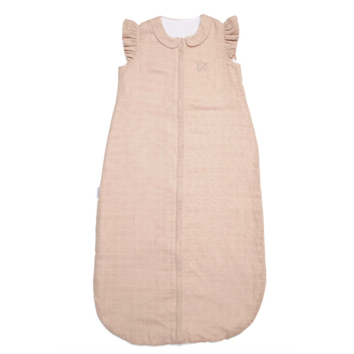 Poetree - Muslin Sleepingbag Light Camel shoulder ruffle- 90cm