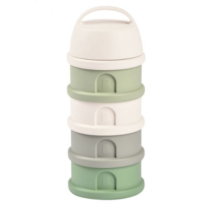 Beaba - Stapelbare doseerdozen4 compartimenten Cotton white/Sage green