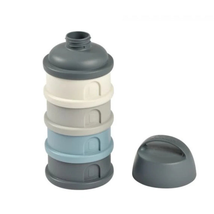 Beaba - Stapelbare doseerdozen4 compartimenten Mineral grey/blue
